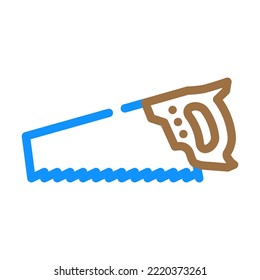 rip cut saw color icon vector. rip cut saw sign. isolated symbol illustration