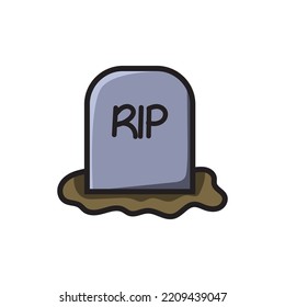 RIP cute cartoon ilustration vector