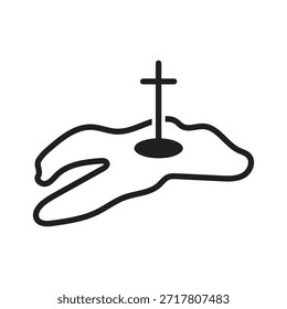 Rip death logo icon template illustration design