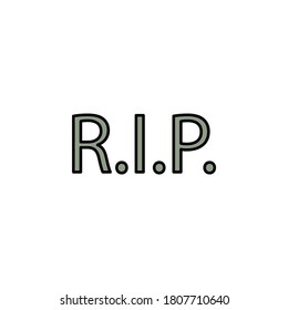 rip, death outline icon. detailed set of death illustrations icons. can be used for web, logo, mobile app, UI, UX