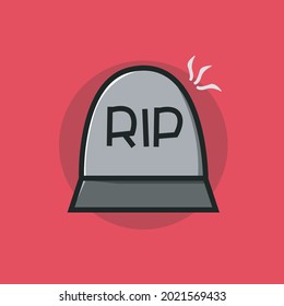 Diseño RIP para el vector plano del tema de halloween