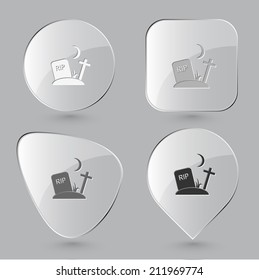 Rip. Glass buttons. Vector illustration.