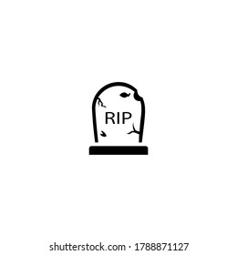 Rip grave black death sign icon. Vector illustration eps 10