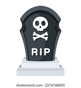RIP grave flat vector icon  