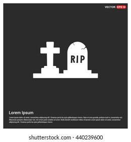 RIP Grave icon.  Happy Halloween 