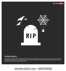 RIP Grave icon.  Happy Halloween 