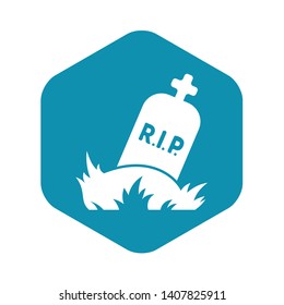 Rip grave icon. Simple illustration of rip grave vector icon for web design isolated on white background