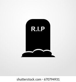 RIP Grave icon. vector sign symbol on white background