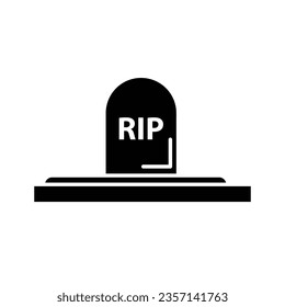 Rip Grave simple icon flat illustration on white background..eps