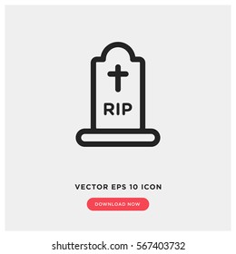 RIP grave vector icon