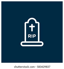 RIP grave vector icon
