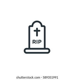 RIP grave vector icon, death symbol. Modern, simple flat vector illustration for web site or mobile app