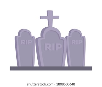 rip graves design, death tomb cementary and scary theme Vector illustration