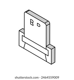 rip gravestone isometric icon vector. rip gravestone sign. isolated symbol illustration