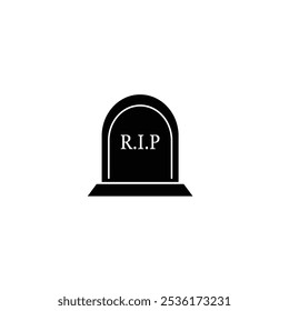 RIP-Grabstein-Liniensymbol. lineares Design für mobiles Konzept und Webdesign. Gliederungsvektorsymbol für Tombstone. Symbol, Logo-Abbildung. Vektorgrafiken