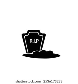 RIP-Grabstein-Liniensymbol. lineares Design für mobiles Konzept und Webdesign. Gliederungsvektorsymbol für Tombstone. Symbol, Logo-Abbildung. Vektorgrafiken