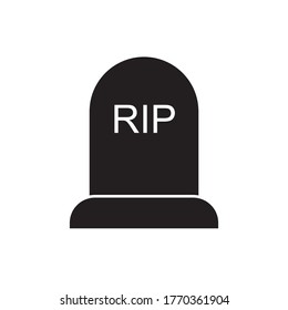 rip icon design. grave icon isolated