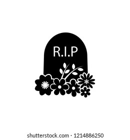 rip icon. Element of day dead icon for mobile concept and web apps. Detailed rip icon can be used for web and mobile