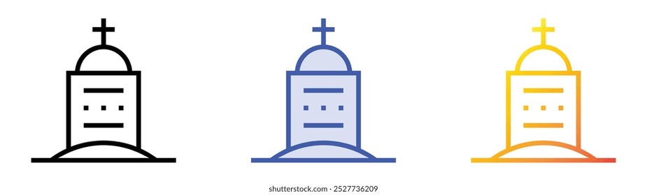 rip icon. Linear, Blue Fill and Gradient Style Design Isolated On White Background