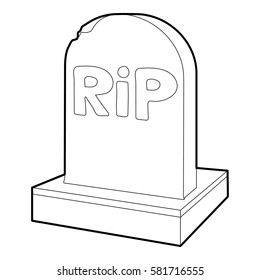 Rip icon. Outline illustration of rip vector icon for web