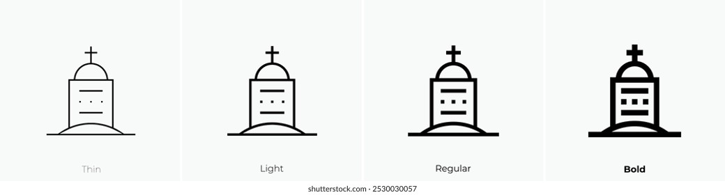 rip icon. Thin, Light Regular And Bold style design isolated on white background