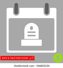 Rip Monument Calendar Day icon. Vector EPS illustration style is flat iconic bicolor symbol, dark gray and white colors.