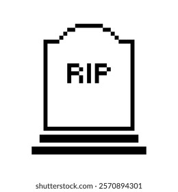 Rip monument pixel art icon