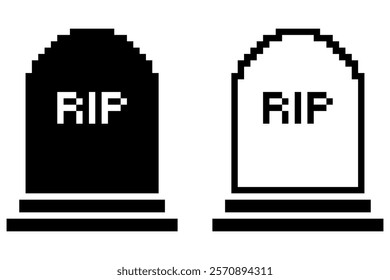 Rip monument pixel art icon