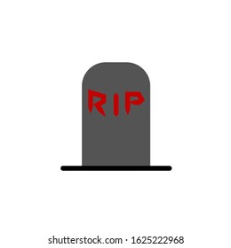 RIP mosaic of rough pieces in different sizes and color tints, based on RIP icon. Vector rough pieces are organized into composition. RIP icons collage with dotted pattern.