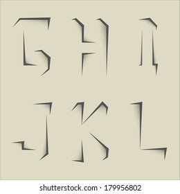 Rip paper Alphabet set