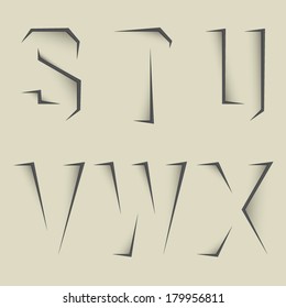 Rip paper Alphabet set