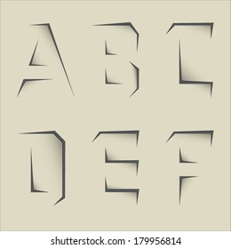 Rip paper Alphabet set