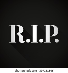 R,I.P. Rest in peace vector