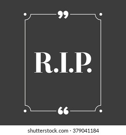 R.I.P. Rest in peace vector