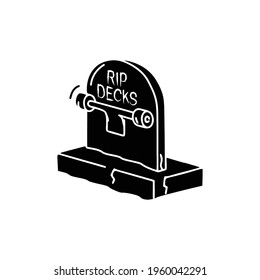 RIP of skateboards deck skate rat in peace