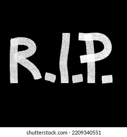 Rip Text Drawn Brush White On Stock Vector (Royalty Free) 2209340551 ...