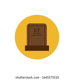 rip tomb cemetery block and flat style vector illustration design