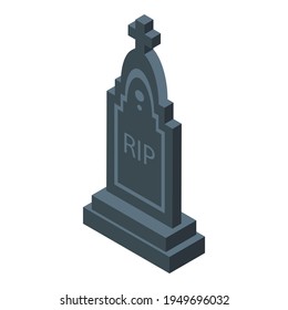 Rip tomb icon. Isometric of Rip tomb vector icon for web design isolated on white background