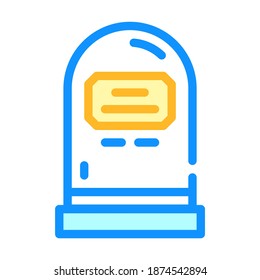 rip tombstone color icon vector. rip tombstone sign. isolated symbol illustration