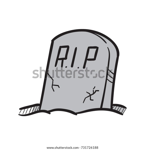 Rip Tombstone Vector Cartoon Stock Vector (Royalty Free) 731726188