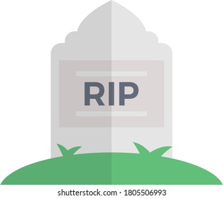 rip vector flat color icon 