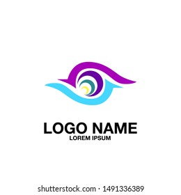 rip or wave logo icon for sport company and travel