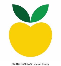 Ripe apple fruit geometric symbol