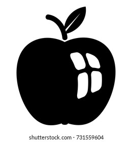 Ripe apple icon. Simple illustration of ripe apple vector icon for web