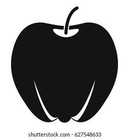 Ripe apple icon in simple style isolated on white background vector illustration