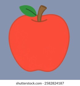 A ripe apple, perfect for food, health, and nature related designs.