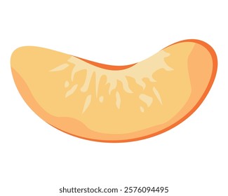 Ripe apricot isolated on white background. Fruit sticker. Fresh ripe fruit close up. Vector fruit illustration, healthy lifestyle, good nutrition.Half with pit fruit composition. Apricot slice.