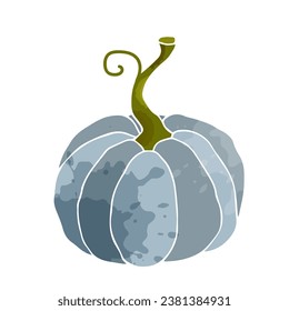 Ripe autumn pumpkin. Vector graphics.