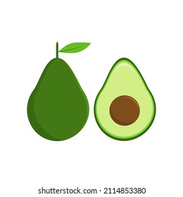 Ripe avocado icon vector design