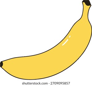Ripe Banana Bunch Fruit Vector Icon Illustration